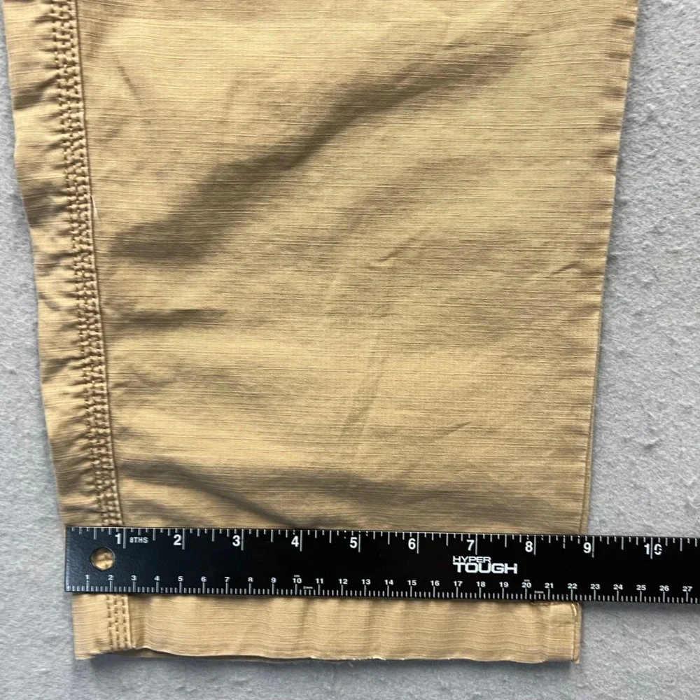 LL Bean Cargo Pants Mens 32W 34L Khaki Tan Natural Fit Cotton Utility 262570